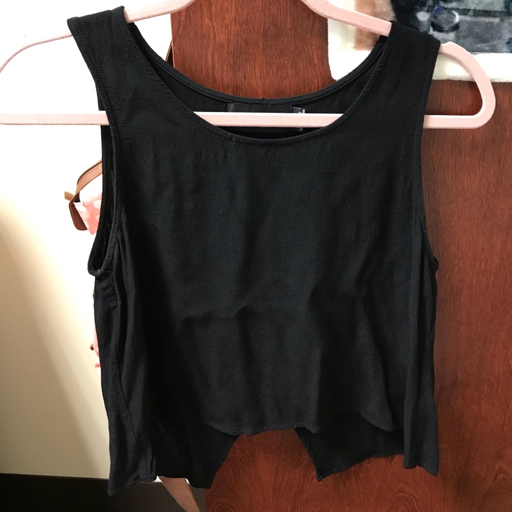black minkpink cropped tank top